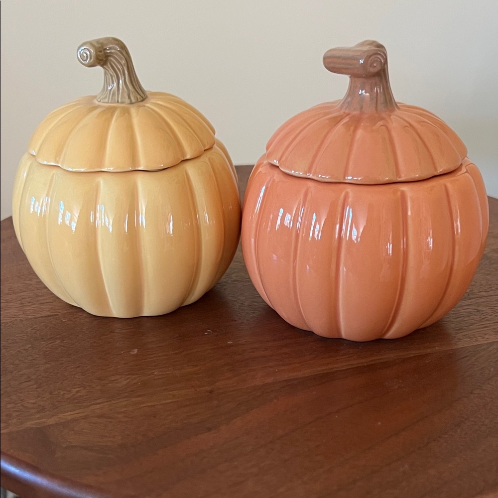 Vintage Hallmark Pumpkin Candle Jars - NWT